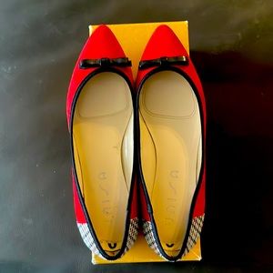 Unisa Red and Black Flats